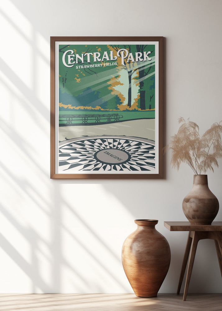 Central Park New York Travel Print Poster