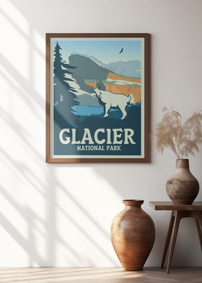 Glacier National Park Travel Print Poster