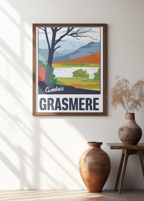 Grasmere Lake District Travel Print Poster