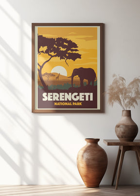 Serengeti National Park Travel Print Poster