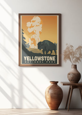 Yellowstone National Park Travel Print Poster