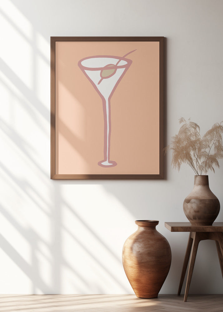 Olive In Glass Peach Fuzz Poster Poster