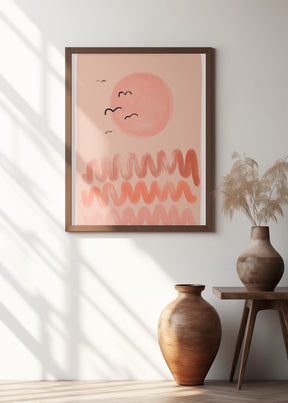 Peachy Sunset Poster