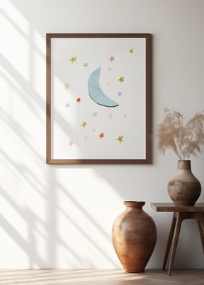 Moon & Stars Poster