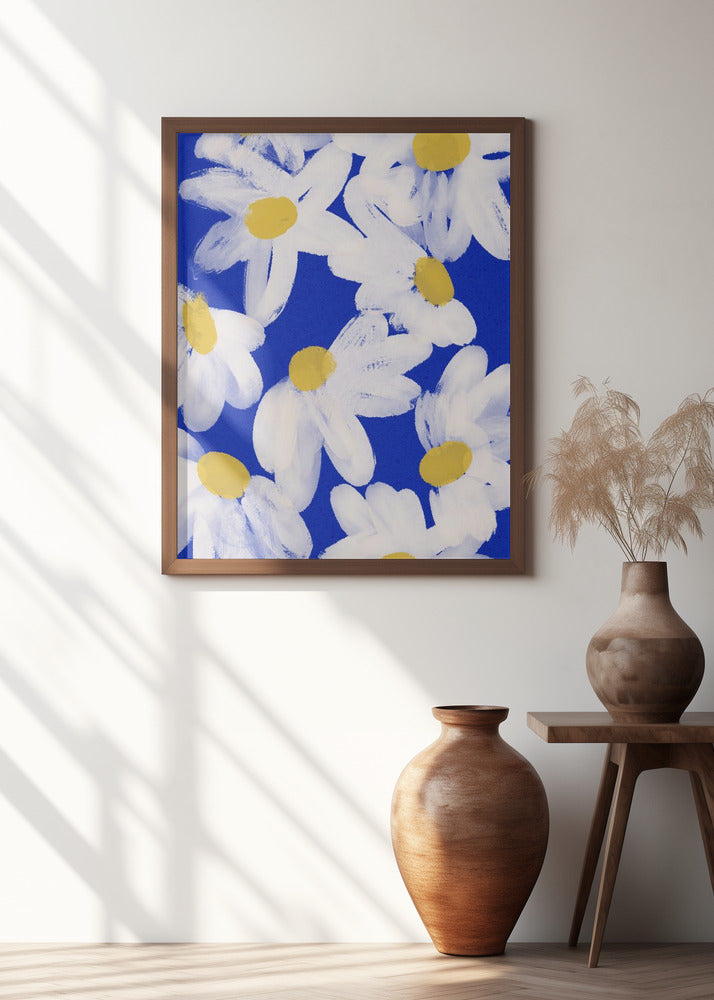 Floating Daisies Poster