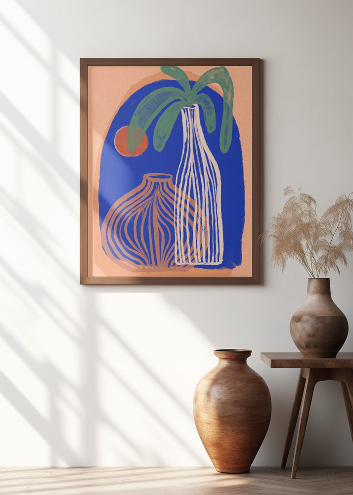 Sunset And Vases Poster