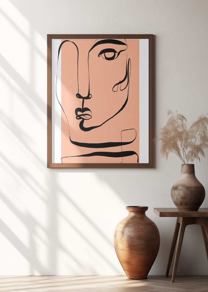 Le Visage (Peach) Poster