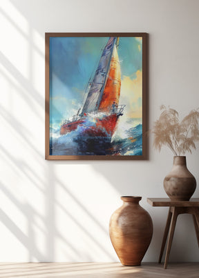 Yacht racing sport art 30 Poster