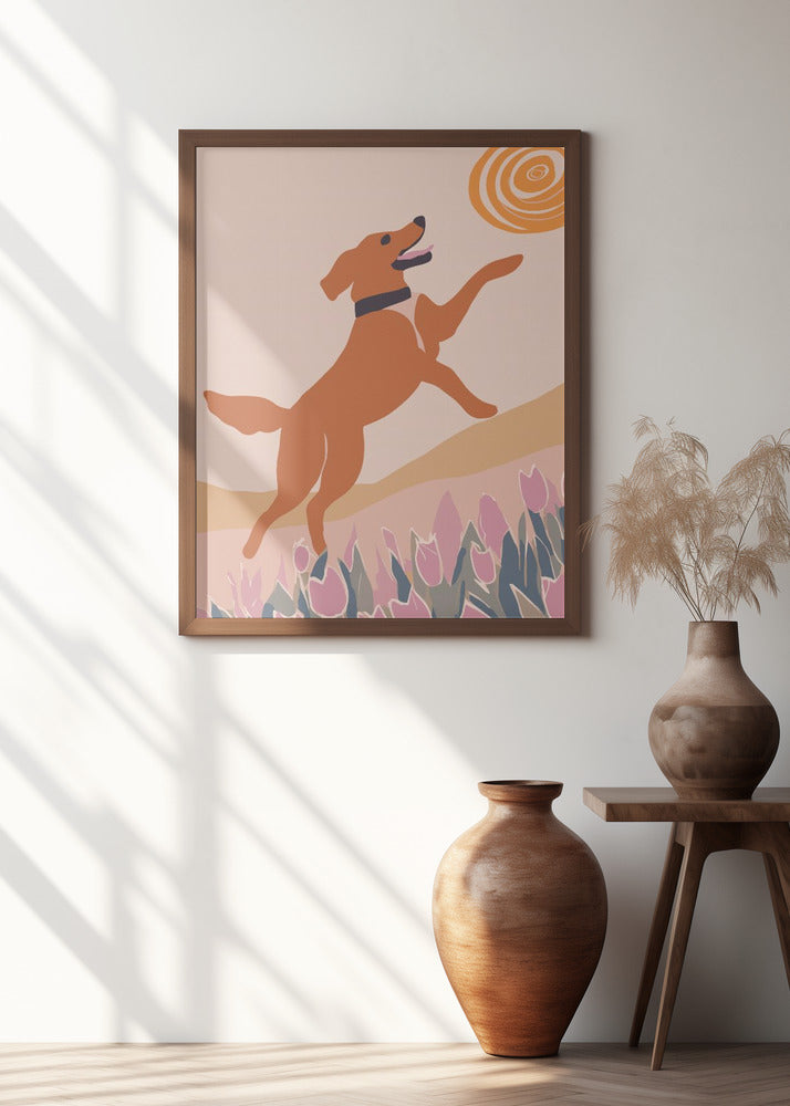 Frisbee Dog Poster