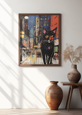 Down Town Cat Poster