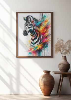 Colorful Zebra Poster