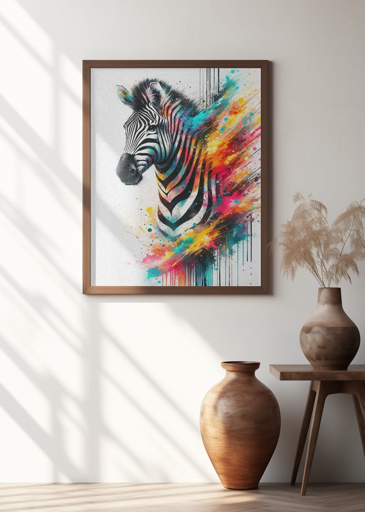 Colorful Zebra Poster