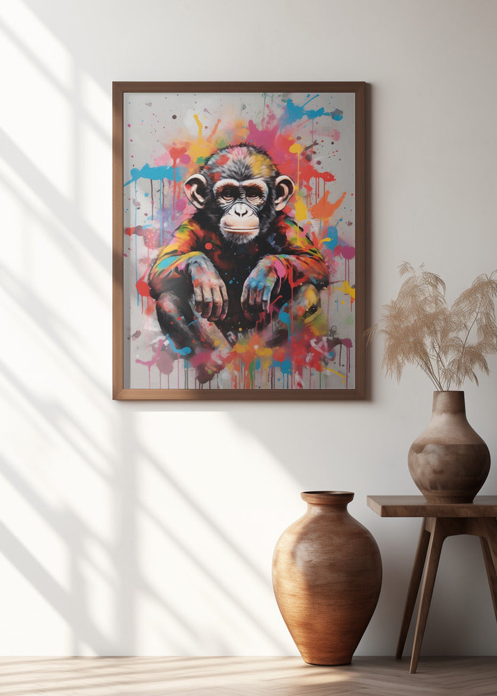 Monkey Pop Art Poster