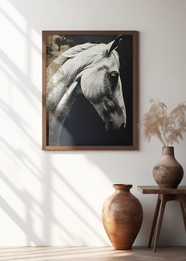 White horse Poster