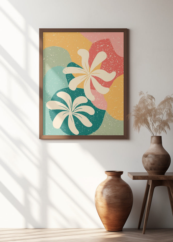 Abstract Flowers Poster