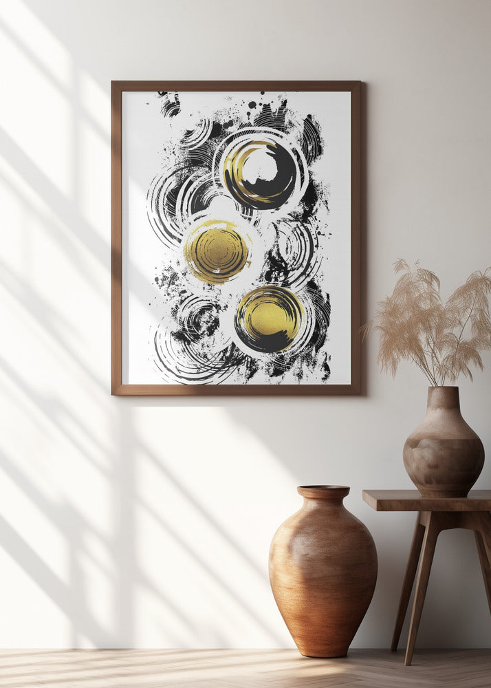 ABSTRACT ART Raving Circles Poster