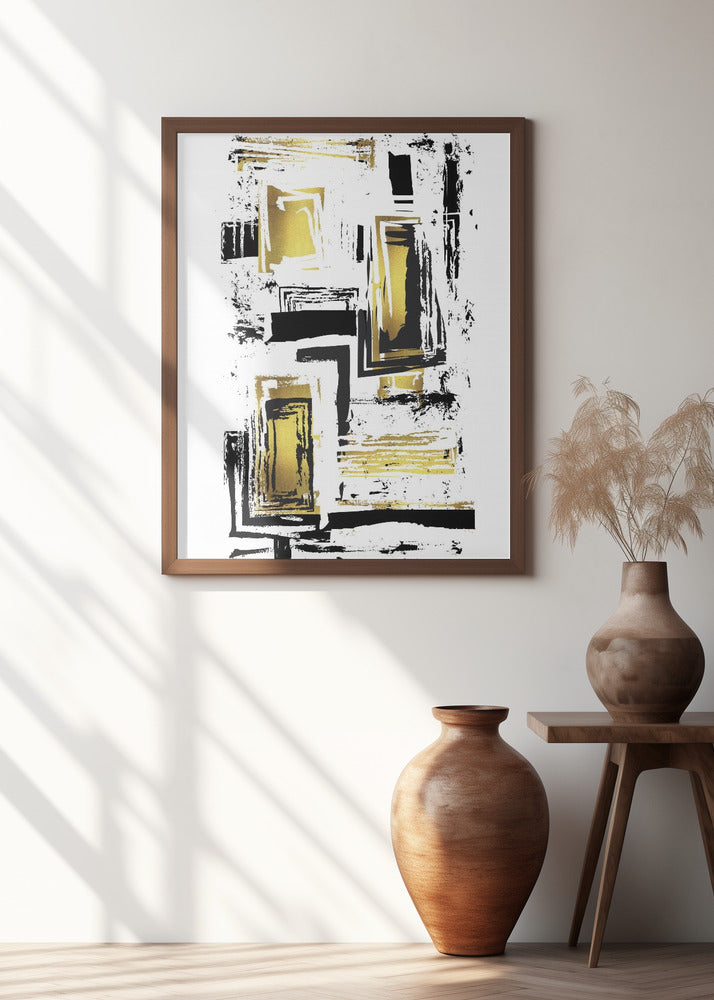 ABSTRACT ART Edgy Structures Poster