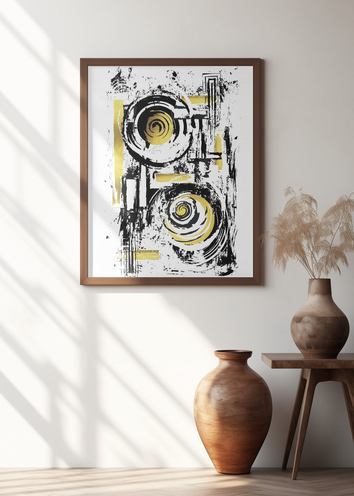 ABSTRACT ART Hard Working Poster