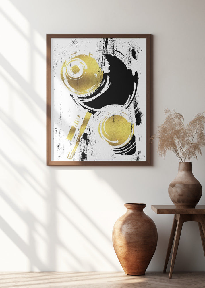 ABSTRACT ART Flying spheres Poster