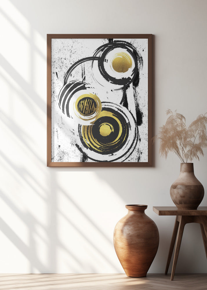 ABSTRACT ART Rotating circles Poster