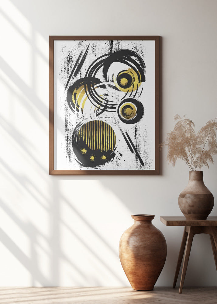 ABSTRACT ART Funky circles Poster