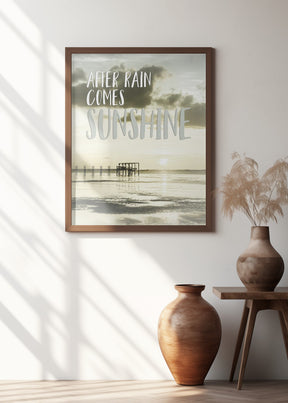 After rain comes sunshine | Sunset Poster