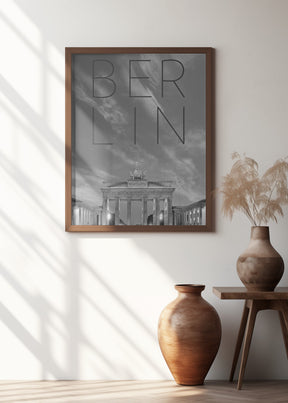 BERLIN Brandenburg Gate | Text &amp; Skyline Poster