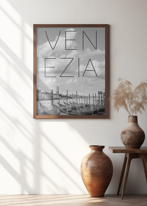 VENICE Grand Canal and St Mark&#039;s Campanile | Text &amp; Skyline Poster