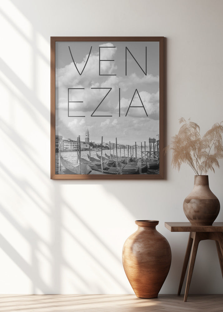 VENICE Grand Canal and St Mark&#039;s Campanile | Text &amp; Skyline Poster