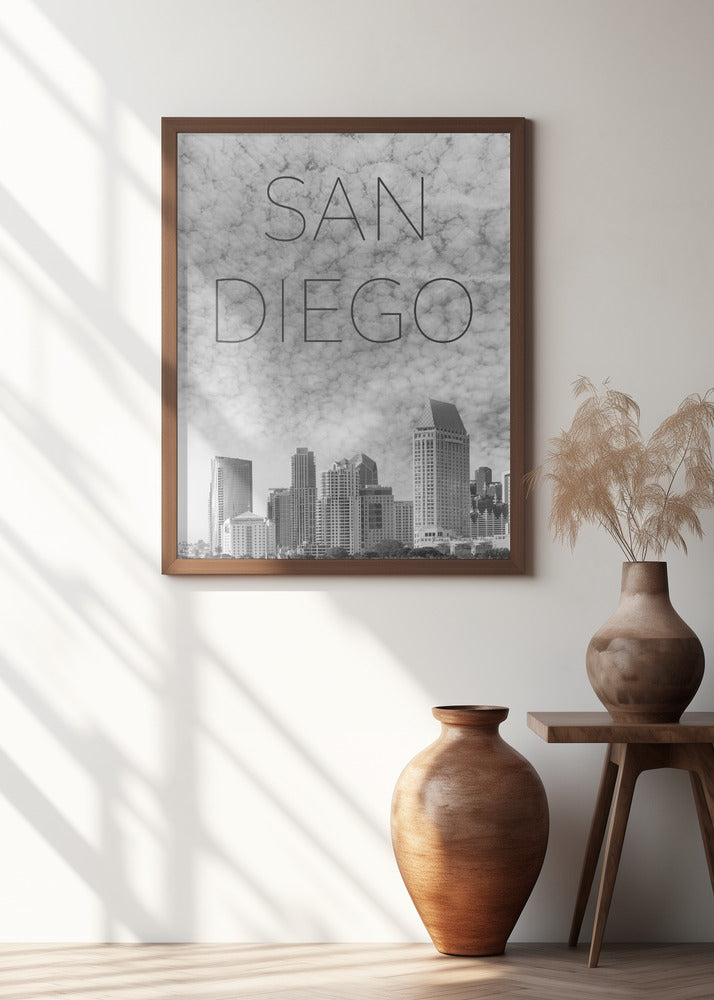 SAN DIEGO Skyline | Text Poster