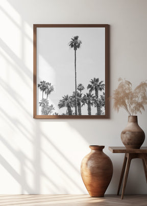 Palm Trees at the beach | monochrome Poster