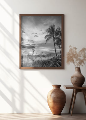 BONITA BEACH Evening mood | monochrome Poster