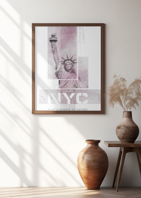 Poster Art NYC Statue of Liberty | pink marble Poster