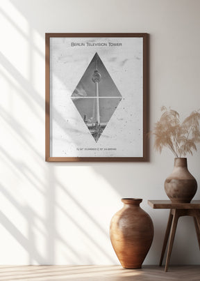 Coordinates BERLIN Television Tower Poster