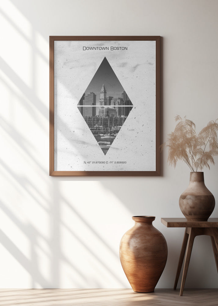 Coordinates BOSTON Downtown Poster