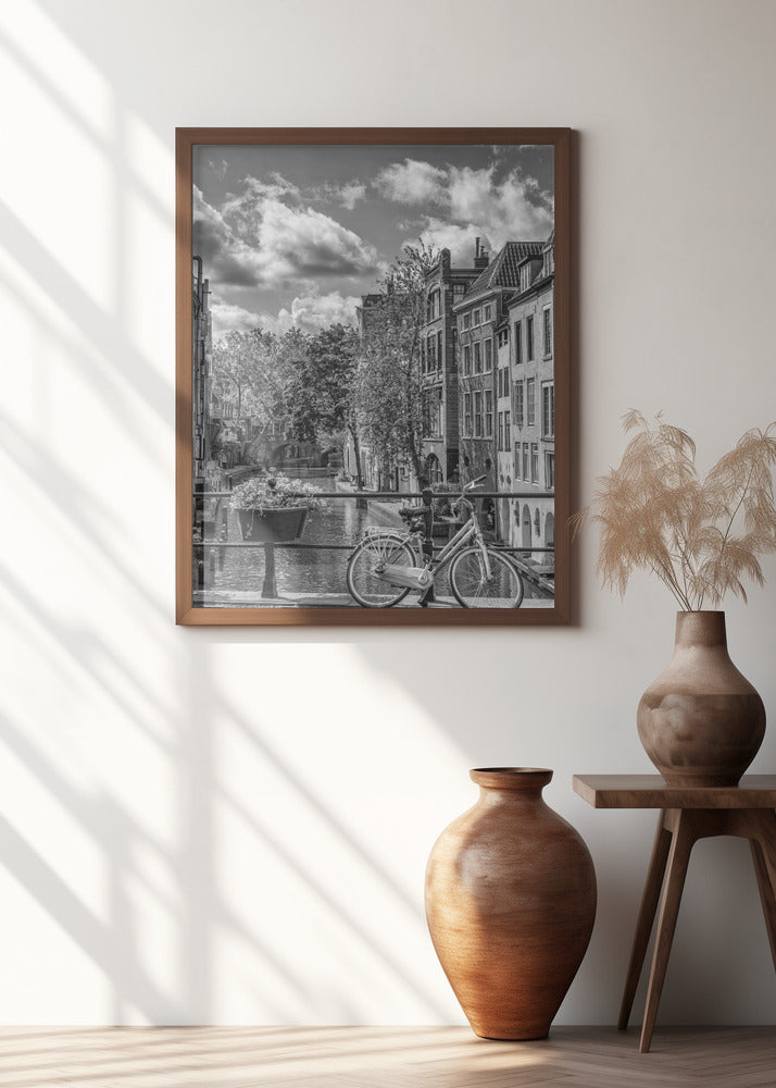 UTRECHT Oudegracht with view in southern direction | Monochrome Poster