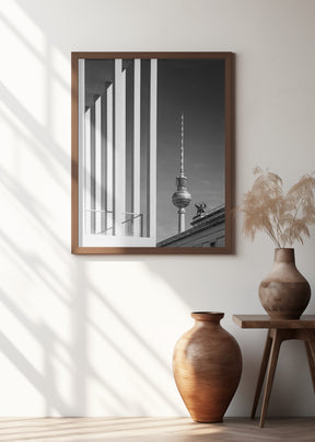 BERLIN MONOCHROME Television Tower &amp; Museum Island Poster