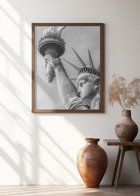 NEW YORK CITY Monochrome Statue of Liberty Poster