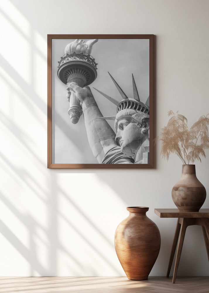 NEW YORK CITY Monochrome Statue of Liberty Poster