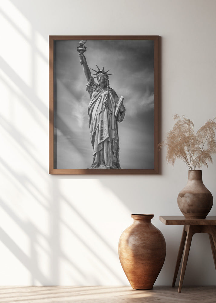 NEW YORK CITY Monochrome Statue of Liberty Poster