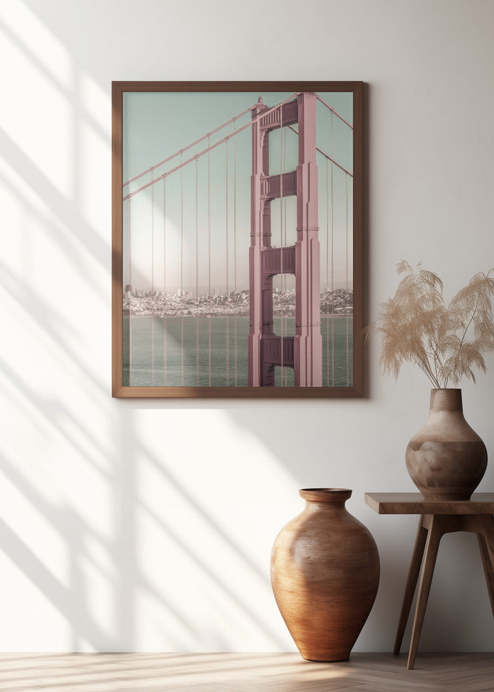 SAN FRANCISCO Golden Gate Bridge | urban vintage style Poster