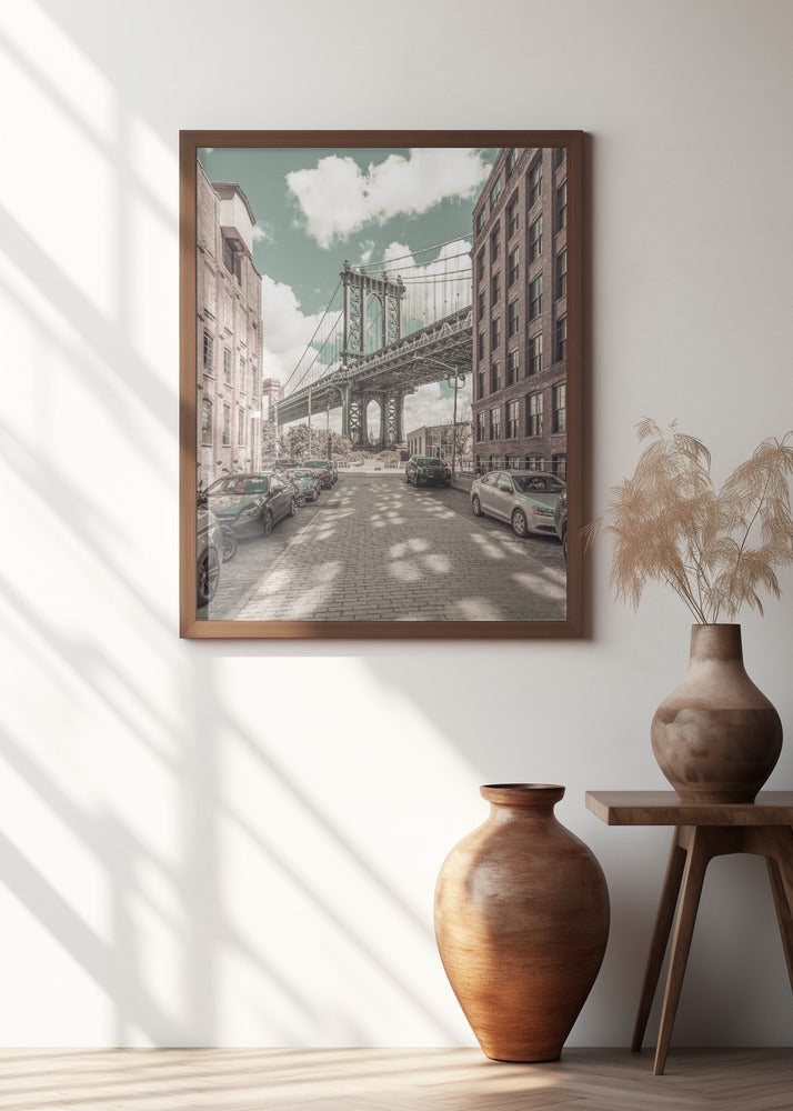 NEW YORK CITY Manhattan Bridge | urban vintage style Poster