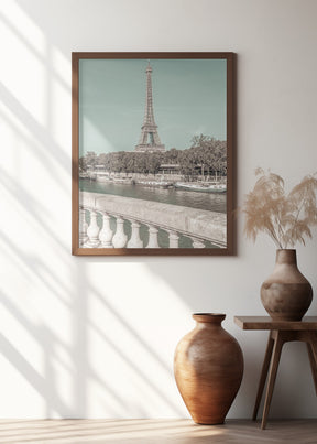 PARIS Eiffel Tower &amp; River Seine | urban vintage style Poster