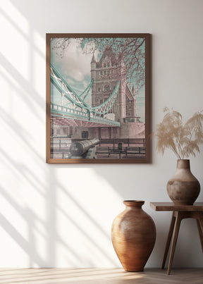 LONDON Tower Bridge in Detail | urban vintage style Poster