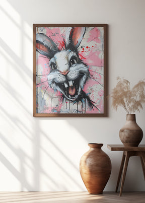 Creepy laughing bunny Poster