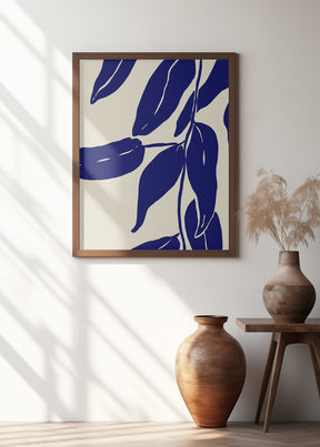 Blue Leafs Poster