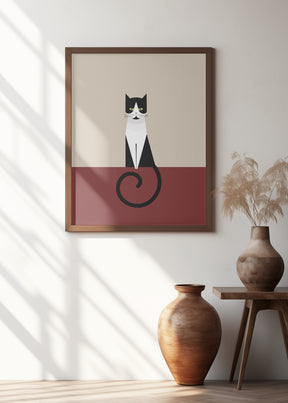 Coco as a geometric cat Poster