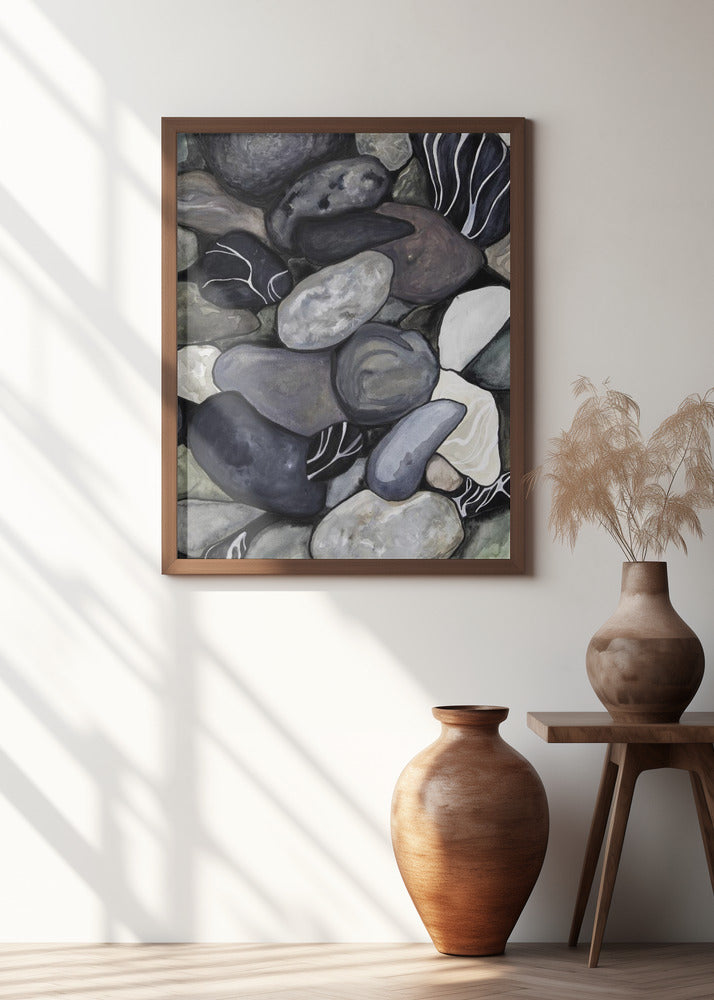 Beach stones Poster