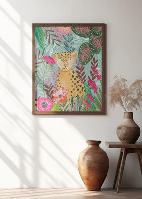 Leopard in the Jungle Poster