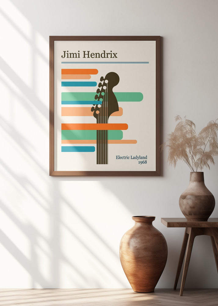 Jimi Hendrix Retro Poster